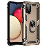 Smcase Samsung Galaxy A03s Kılıf Vega Yüzüklü Tank Silikon