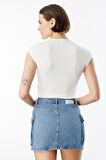 Kısa Kollu Kadın Crop T-shirt CROP-T-SHIRT