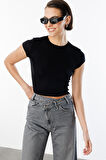 Kısa Kollu Kadın Crop T-shirt CROP-T-SHIRT