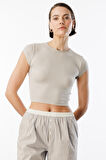 Kısa Kollu Kadın Crop T-shirt CROP-T-SHIRT