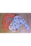 UNISEX BEBEK DİNAZOR DESENLİ 2 EDET  TULUM SALOPET