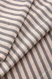 Gri Çizgili Keten Runner 40x150 Cm