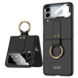 Smcase Samsung Galaxy Z Flip3 5G Kılıf Sert Flip Halka Tutmalı Kıpta Kapak