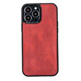 Smcase iPhone 12 Pro Max Kılıf Hakiki Deri 2-1 Kartlıklı Cüzdan