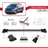 Toyota Sienna (XL10) 1998-2003 Arası ile Uyumlu FLY Model Ara Atkı Tavan Barı Gri 2 Adet