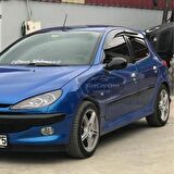 Peugeot 206 206+ 1998-2012 Uyumlu Mugen Cam Rüzgarlığı Seti Piano Black 4'lü İthal