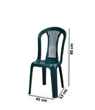 Omnipazar MT-GF187 Agosto Plastik Bahçe Balkon Sandalye 4'lü Set 