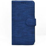 Smcase General Mobile GM 22 Kılıf Kumaş Standlı Kartlıklı Cüzdan
