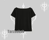 Kayık Yaka Tshirt Anime Kawaii Japon Kız Desenli