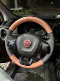 Fiat Doblo D4 Araca Özel Direksiyon Kılıfı (Kahverengi Soft Noktalı)