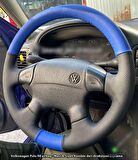 Volkswagen Polo Araca Özel Dikmeli Direksiyon Kılıfı 1998 – 2000 (nokta Mavi Deri)