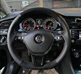 Golf 7-Jetta-Passat-Tiguan-Polo-T-Roc F1 UYUMLU Tüylü alcantra direksiyon kılıfı