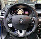 Fluence -megane 3-scenic Uyumlu Karbon Noktalı Direksiyon Kılıfı Araca Özel Direksiyon Kılıfı