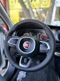 Fiat Egea Araca Özel Direksiyon Kılıfı (Nokta Karbon Kırmızı Dikiş)