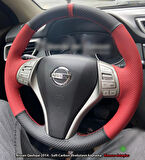 Nissan Qashqai 2012 2015 Araca Özel Direksiyon Kılıfı (SOFT NOKTA KARBON YÜZÜKLÜ)