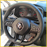 Renault Clio 5 Araca Özel Direksiyon Kılıfı (Noktalı Karbon)