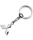 Mitsubishi Logolu Metal Otomobil Anahtarlığı - Krom Kaplamalı 1. Kalite