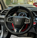 Honda Civic Fc5 Araca Özel Direksiyon Kılıfı (Karbon Nokta GRİ YÜZÜK)