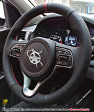 Kia Sportage 2017 Araca Özel Direksiyon Kılıfı (NOKTA NUBUK YÜZÜKLÜ)