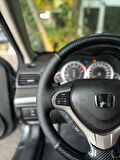 Honda Accord 2008 Araca Özel Dikmeli Direksiyon Kılıfı (KRİSTAL KARBON SOFT NOKTA)