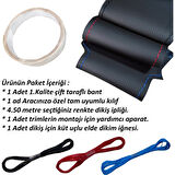 Clio 2 Araca Özel Direksiyon Kılıfı (Noktalı Nubuk Yeşil Yüzüklü)