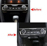HONDA Civic 10. Nesil 2016-2021 için Premium Karbon Fiber Paneli Kapak Süsü 6. RESME BAKINIZ