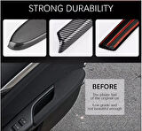 Honda Civic FC5 FK7 Type-R için 2016-2021 Karbon Fiber Kapı Kol Dayama Koruyucu Kapak Trim
