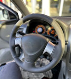 Toyota Corolla 2008-2009 Araca Uyumlu Direksiyon Kılıfı (ORTA GÖBEKLE AYNI RENK)