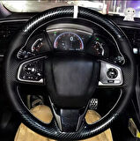 Honda Civic Fc5 Araca Özel Direksiyon Kılıfı (5D KRİSTAL KARBON NOKTA)