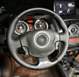 Renault Megane 2 Araca Özel Direksiyon Dikmeli Direksiyon Kılıfı (5D Kristal Karbon)