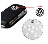 Volkswagen Polo Golf Passat Tiguan Arteon Touareg Caddy Jetta Beetle  Kumanda Logo Çap 14 mm 4 ADET