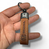 Honda Yazılı Ve Logolu Anahtarlık (KAHVERENGİ) TERMO DERİ