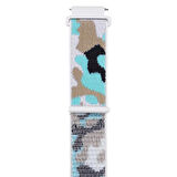 Gpack Samsung Galaxy Watch 4 44mm Kordon Cırtcırt Asker Desenli Kumaş Ayarlanabilir 
