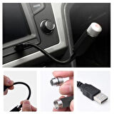 By Nevser® Kırmızı Ayak Altı Tavan Led Araç içi Aydınlatma Oto Araba İç Disko Ayarlanır USB Lamba Işık