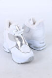 Leroy Beyaz Cırtlı Bağcıklı Gizli Topuklu Spor Ayakkabı