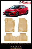 Rizline Honda Civic HB 2017 Model BEJ 3D Havuzlu Paspas