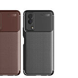 Smcase VİVO Y53s 4g Kılıf Kamera Korumalı Negro Karbon Silikon  Nano Ekran Koruyucu
