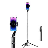 2in1 Çok Amaçlı Bluetooth Kumandalı 170cm Tripod + Selfie Çubuğu R1