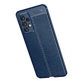 Smcase Samsung Galaxy A73 Kılıf Kamera Korumalı Deri Dokulu Silikon  Nano Ekran Koruyucu