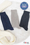 Erkek Çorabı Lambswoll (3 Adet) Termal Özellikli Kalın Uzun Çorap