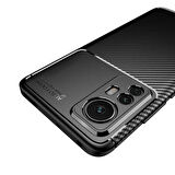 Smcase Xiaomi 12 Pro Kılıf Kamera Korumalı Negro Silikon