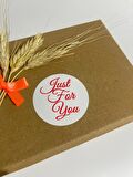 Just For You el yazılı Yuvarlak Yapışkanlı Etiket 5x5 cm 100 adet