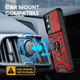 Gpack Samsung Galaxy S22 Kılıf Tank Aramid Sürgülü Vega YüzüklüNano 