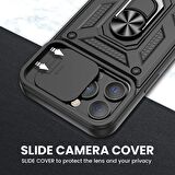 Gpack Apple iPhone 13 Pro Max Kılıf Tank Aramid Sürgülü Vega YüzüklüNano 
