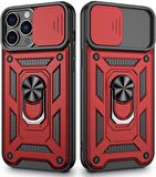 Gpack Apple iPhone 13 Pro Max Kılıf Tank Aramid Sürgülü Vega YüzüklüNano 