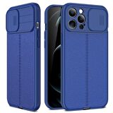 Smcase iPhone 13 Pro Kılıf Lensi Kamera Korumalı Deri Dokulu Silikon