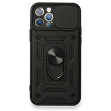 Gpack Apple iPhone 12 Pro Kılıf Tank Aramid Sürgülü Vega YüzüklüNano 