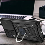 Gpack Apple iPhone 12 Pro Kılıf Tank Aramid Sürgülü Vega YüzüklüNano 