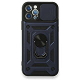 Gpack Apple iPhone 12 Pro Kılıf Tank Aramid Sürgülü Vega YüzüklüNano 