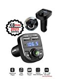 Pro X8 Araç Fm Transmitter 5.0 Bluetooth Araç Kiti Usb Mp3 Sd Kart Çakmaklık Girişli Araba Oto Teyp CAR